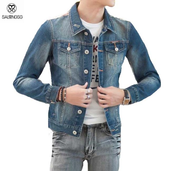 musim semi patchwork ukuran besar pria denim jaket cetak musim semi patchwork ukuran besar pria denim jaket cetak