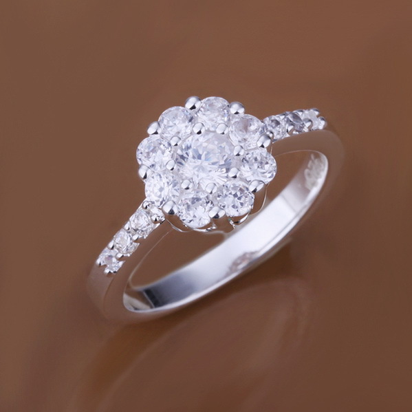 womens flower shaped round setting with stones 925 silver cz diamonds wedding ring wholesale 925 - Rose Shaped Wedding Ring womens flower shaped round setting with stones 925 silver cz diamonds wedding ring wholesale 925 - Rose Shaped Wedding Ring
