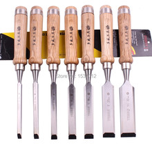Envío de la alta calidad 60# CR-V 7 unids/set 8 – 32 mm talla de madera cincel conjunto de herramientas, herramientas de carpintero, cuchillo graving