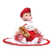 2015 hot sale 22 Inches Silicone Reborn Baby Dolls Realistic Hobbies Handmade brinquedos newborn Doll toys