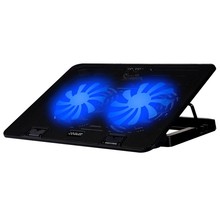 Black 12-17 inch Laptop notebook ultrabook speed controller Cooling Pad 2 Fan,Led,Dual Height Angle Adjustable Cooler/USB cable
