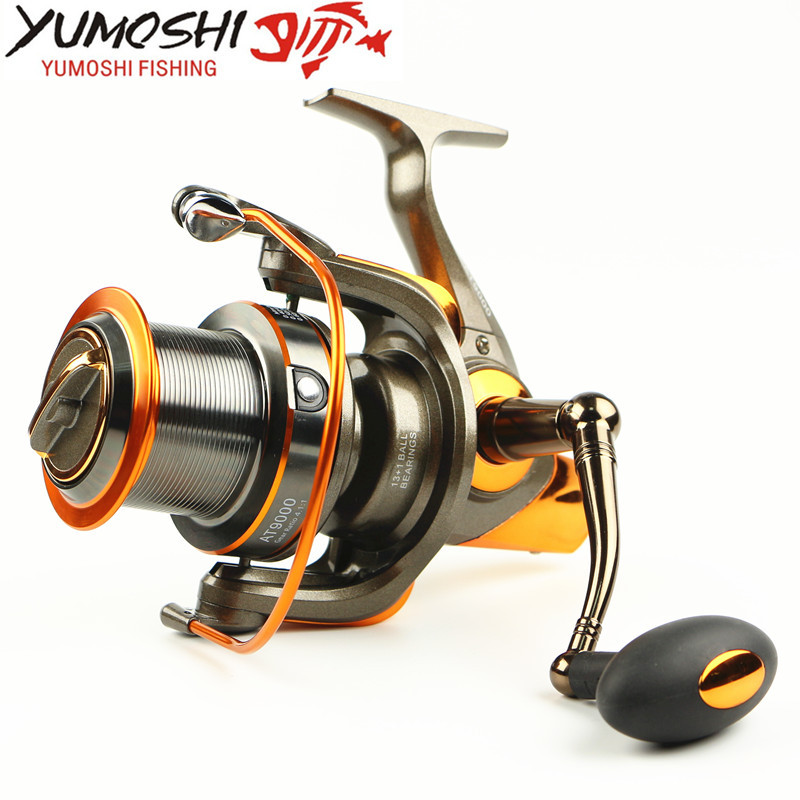 Surfcasting 8000 9000 13BB Fishing Reel Infinite Anti-Reverse Structure Fishing Spinning Carp Reel Black