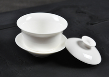 Free shipping Ceramic white 8 pcs set Chinese kung fu tea sets covered gaiwan set handpainted