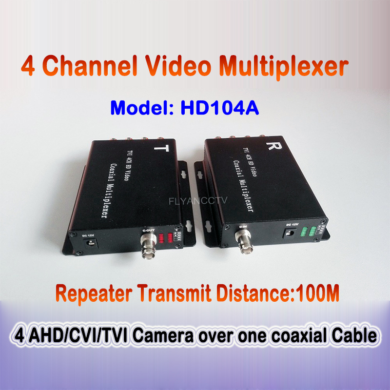 Buy 4 Channel AHD/CVI/TVI Camera Video Multiplexer Over One Coaxial Cable