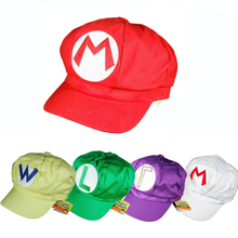 Fashionable Multi-colors Super Mario Bros kids Cap Sweet Cute Cosplay mario bros canvas Hat brands Anime super mario Unisex Hat