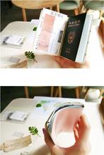 Pink Air Travel Passport Folder passport Holder Aircraft Design 13 3cm 9 3cm Pu Material
