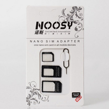 HOT! High Quality 4 in 1 Nano Sim Card Adapters+Micro Sim +Stander Sim Card SIM Card & Tools For Iphone 4g/5g/6g With Retail Box