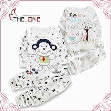Children Kids Animal Cartoon Print Long Sleeve Cotton Shirt Pants 2 Piece Set Suits Boys Girls Sleep Set Pijamas Clothes T240