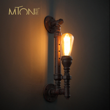 Vintage American Country Industrial Wall Lamp RH Loft Coffee Water Pipe E27 Led Wall Light Home Decorative Wall Lights fIxtures