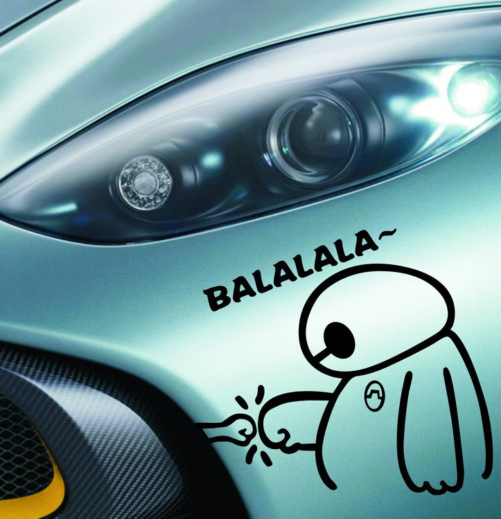 2015 Newest Big Hero 6 Baymax Car Body Stickers Car Decal for Toyota Ford Chevrolet Volkswagen