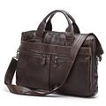 Fashion men bags 100 first layer real genuine leather men messenger bags man brand business bag