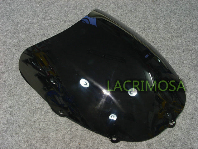 Темно-черные поднятый гонки ветрового стекла лобовое стекло для Kawasaki ZZR 250 ZZR250 1992 - 2007