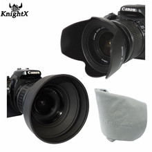 52MM Petal Flower & Collapsible Rubber Lens Hood LENS Cloth for Nikon D5200 D5100 D3200 D3100 D3000 18-55mm KnightX X