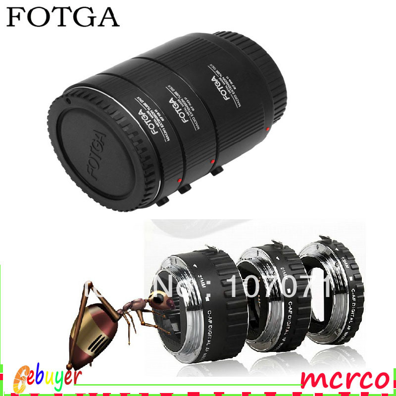 Lens Adapter Fotga Metal Electronic AF Macro Extension Tube Set 13+20+36 mm for Canon eos EF EF-S