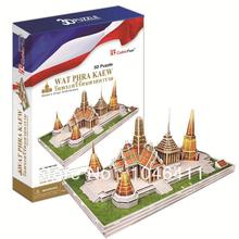 Wat Phra ese Kaew CubicFun 3D educativo de papel y EPS modelo Papercraft adorno casero para la navidad regalo de cumpleaños