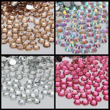1000 pcs 3mm Bling Resin Rhinestone Round Flat back Crystal 14 Facets DIY Nail Art Light Rose Clear AB White Yellow