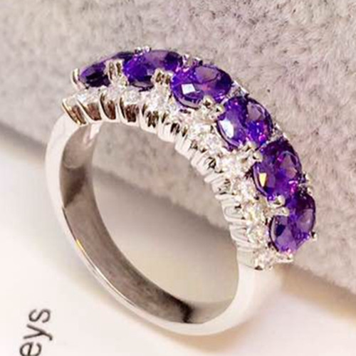 Synthetic blue diamond engagement rings
