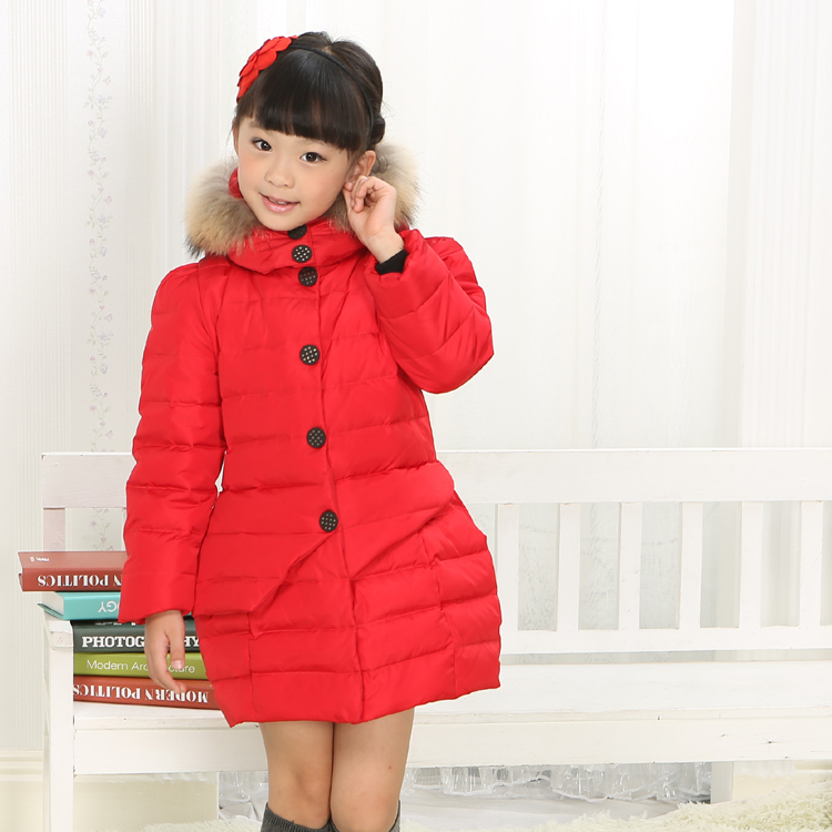 Kids Children's down jacket down jacket and long sections thicker girls brand extension 2014 Korean version of the new winter