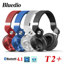Bluedio T2 + fashionable folded over the ear headphones Bt 4.1 support FM radio and music function SD card for smart phone