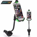 Car Phone Holder with Dual USB Charger Mount Stand for Apple Iphone 6 6 Samsung Galaxy