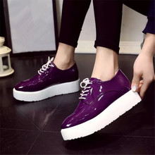 Wholesale 2016 Spring Women’s Casual Shoes New Preppy Style Fashion Elegant Platform Low-top Shoes Ladies Classic Lace-up Shoes