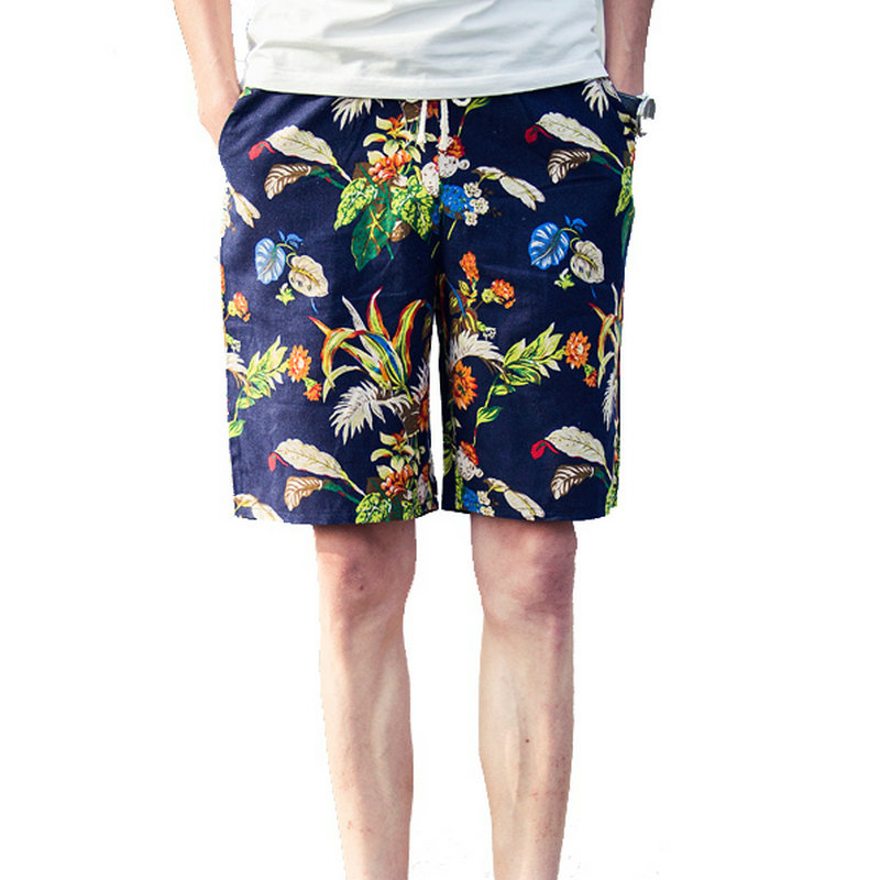 mens hawaiian print shorts