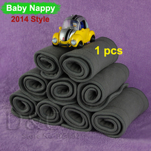 1pcs Bamboo Charcoal Cotton cloth diapers Inserts Nappy changing mat Baby Nappy Diapers bags Reusable diaper