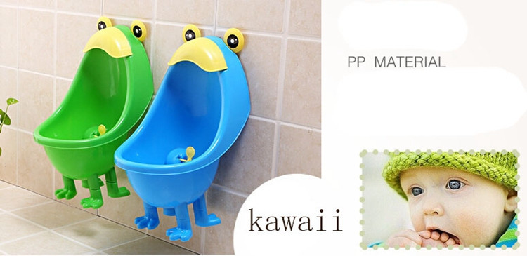 Kawaiii Frog Baby Potty Urinals Boy Cute Children Potty Toilet Training Kids Urinal Plastic Animals Standing Potties With Foot (8)