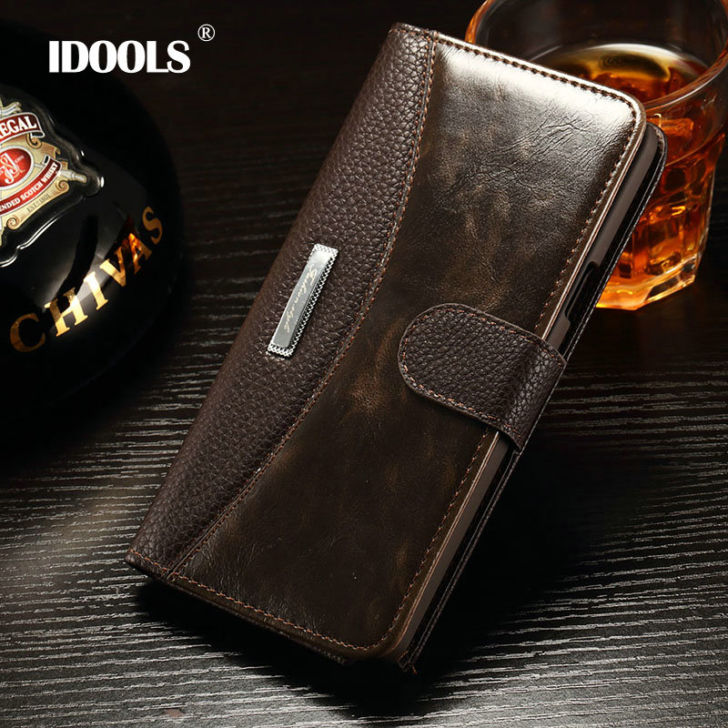 S6 Fashion Business Luxury Classic Flip Case For Samsung Galaxy S6 With Metal Cover Wallet