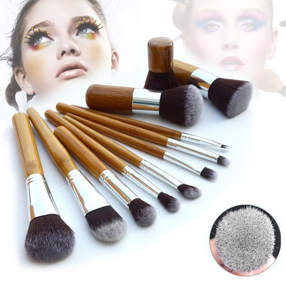 11 Pieces Foundation Professional Face Care Facial Styling Tools Accessories Cosmetics Makeup Kabuki Brush Set Make