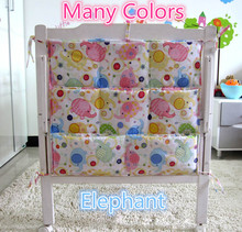 Promotion! Kitty Mickey 62*52cm Crib Organizer Baby Cot Bed Hanging Storage Bag Toy Diaper Pocket for Newborn Crib Bedding Set