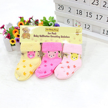 Baby Socks cotton Baby autumn and winter socks newborn floor socks For 3-12 months ( 3 pairs/lot) baby socks Free shipping