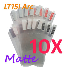 10pcs Matte screen protector anti glare phone bags cases protective film For SONY LT15i Xperia Arc