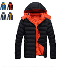 New Brand 2015 Winter Jacket Men High Qualtiy Down Nylon Men Clothes Winter Ourdoor Warm Sport Jacket Black Blue Free Shipping