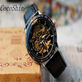 CocoShine A 728 Men Hollow Skeleton Automatic Mechanical Stainless Steel Wrist Watch wholesale Free shipping