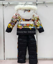  25 degree Russia children winter outwear new year gift for girls winter coat brand kids