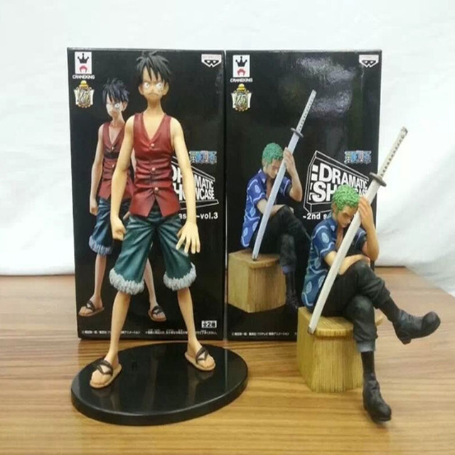 One Piece Новый Мир Луффи Зоро 2 шт. цифры игрушки новый Мультфильм ПВХ Фигурку Игрушки Бесплатная Доставка