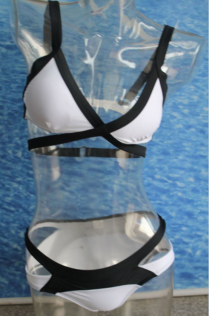 New 2015 Deep V Sexy Women\'s Bikini Set Push-up Padded Bra Swimsuit Set Women Underwire Swimwear print bikinis set (1)
