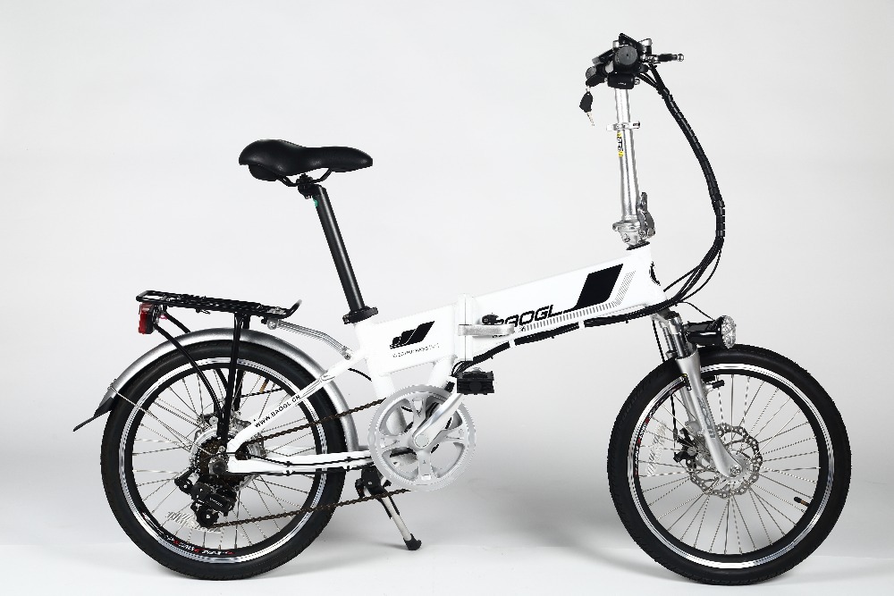 Folding electric bicycle with 250w brushless hub motor