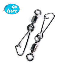 Wholesale 200pcs/bag MS+QL Rolling Swivel with Hooked Snap Hook Lure Connector For Fishing