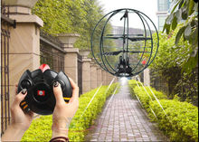Free Shipping 6041 UFO Style Flying Ball 3 Channel 3CH Remote Control RC Helicopter Built-In GYRO RTF Toy fou kids as cute gift