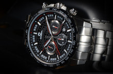 Casima nueva serie de energía de la luz solar energía impermeable luminosa sapphire hombres de relojes mecánicos