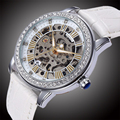 New SHENHUA Wrist Watch Women Skeleton Automatic Self Wind Watches for women Rhinestone Mechanical Watches Girl