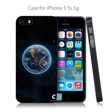 af18 earth view from space satellite illust art Hard Black Case Cover Shell Coque for iPhone 4 4s 4g 5 5s 5g 5c 6 6g 6 Plus