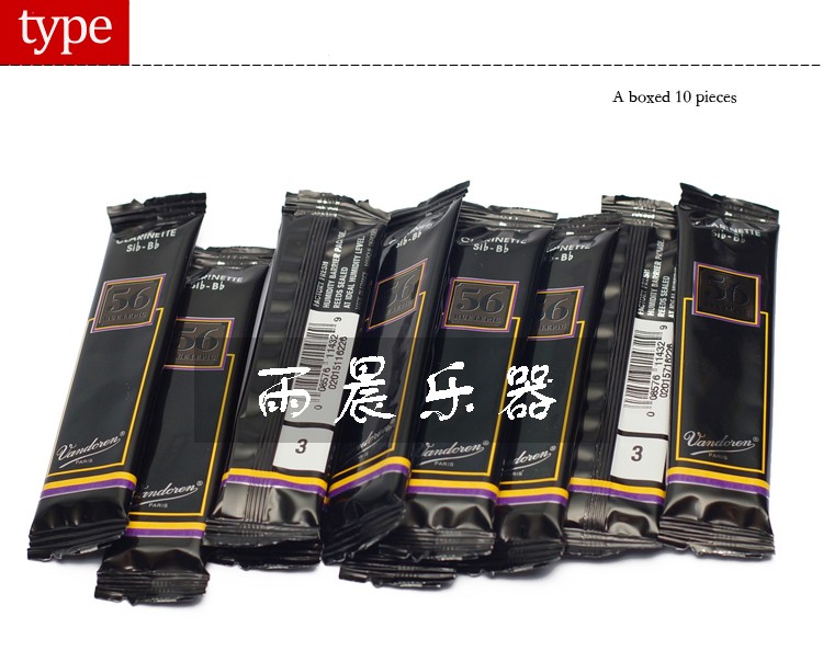 Description Picture 5 of itemFRANCE Original Vandoren 56 Clarinet Reed Larinette Sib Bb Reeds Bb Clarinet Rue Lepic Reeds Strength 2.5 3 3.5 3.5+ Box of 10
