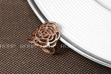 ROXI Brand Pierced Rose Rings Accessories Amazing Designer Rings For Women Gold Plated Fashion Rings Vintage