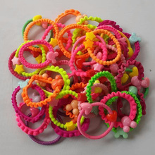 TS Free shipping Korean children’s cartoon candy-colored rubber band headband hair accessories hair ring headwear Children Gift