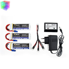 Lipo battery 11.1v 3s 3000mAh 30C max 35C EC3 plug 3pcs Xpower batteries with charger for RC drone Helicoptes Airplane parts