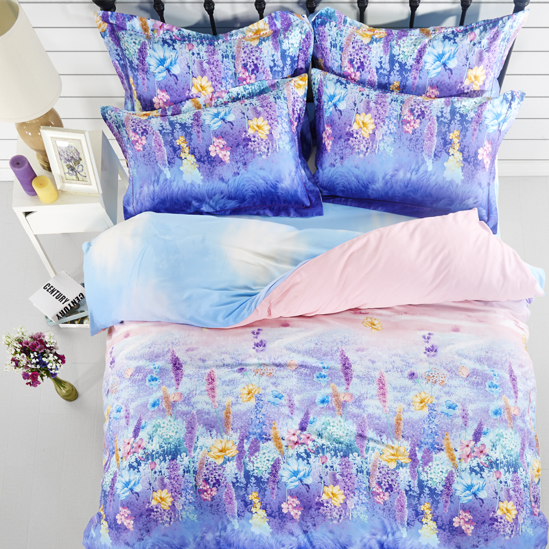 king bed size bedclothes 3d Flowers carnation bedding set 100 Cotton Doona duvet/comforter/quilt cover sheet pillowcase sets