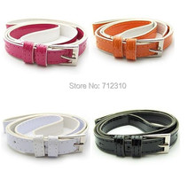 Hot Sale Multi Color PU Leather Thin Women Belt metal buckle wild Casual Belts PY43